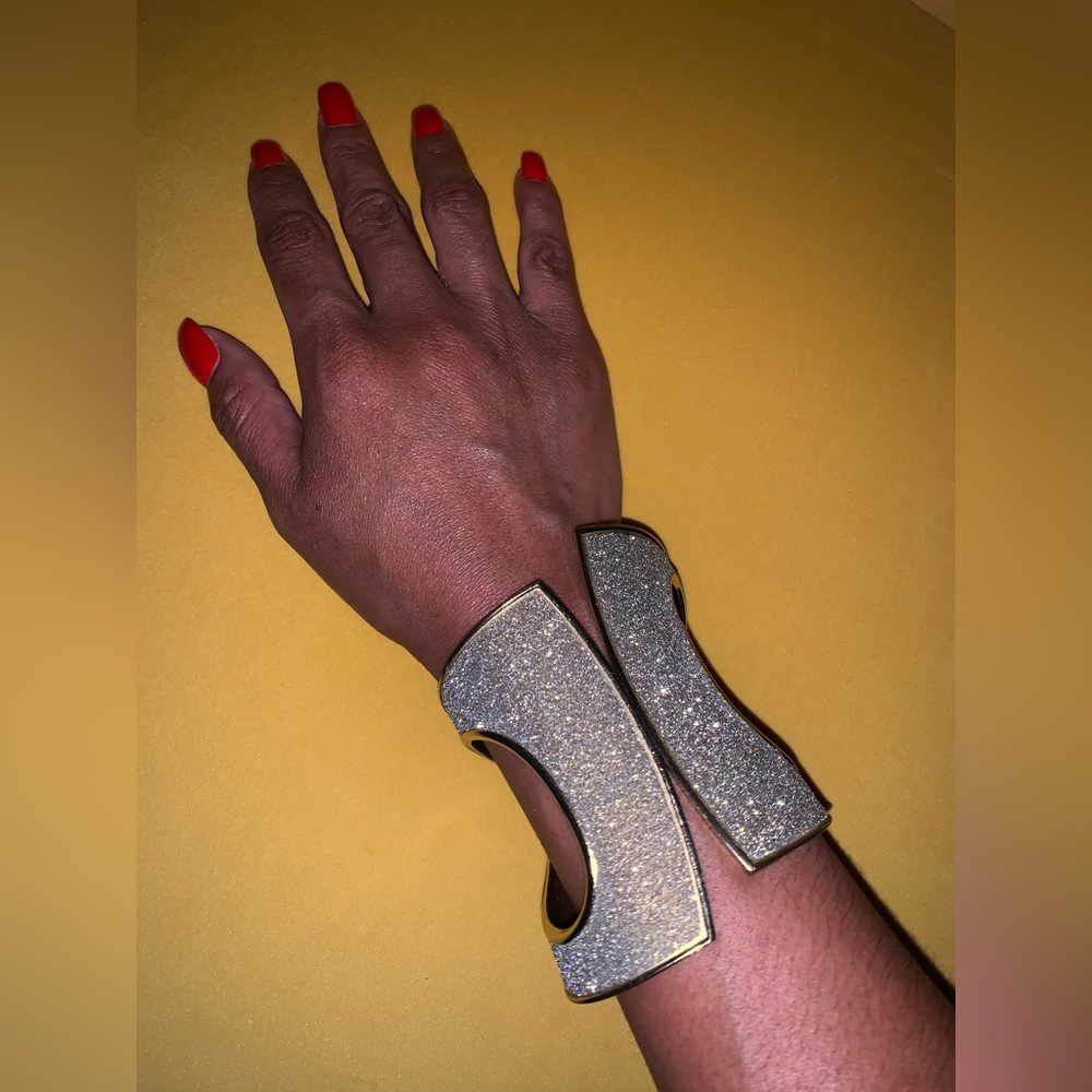 Silver & Gold Bedazzled Cuff